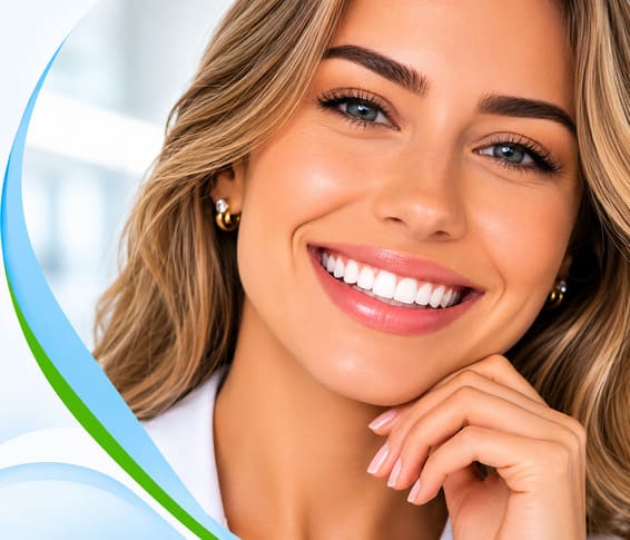 Paciente com sorriso bonito e dentes brancos após tratamento na Clarear Odontologia Especializada em Ipatinga